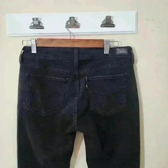 P5010 levi's black legging jegging skinny jeans size - Picture 6 of 6